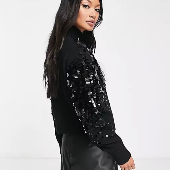 & Other Stories dazzling sequin sweater in black 🤩 - Picture 5 of 8